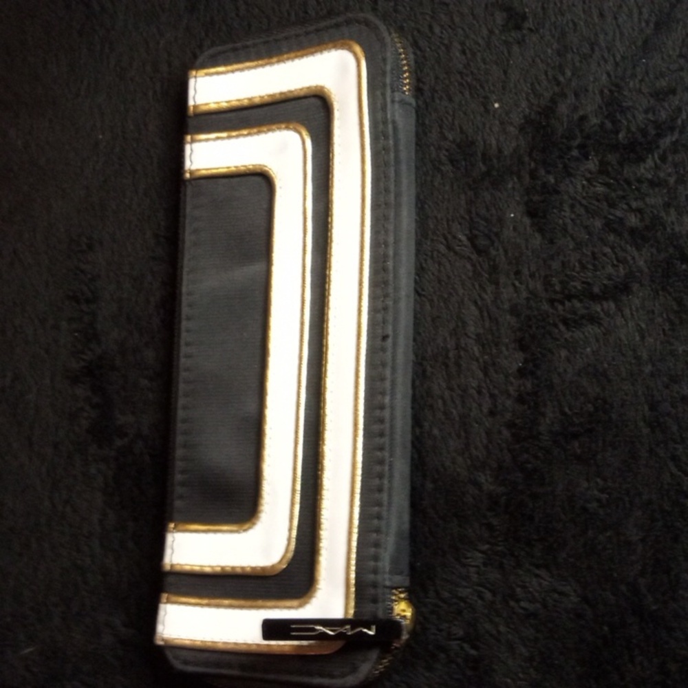 MAC Cosmetic Bag (Black Gold White) small (makeup not included)